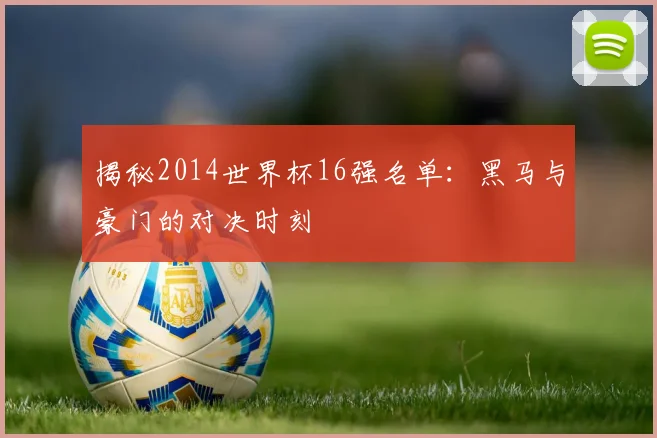 揭秘2014世界杯16强名单：黑马与豪门的对决时刻